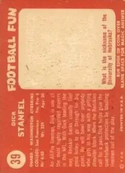 Back of Dick Stanfel