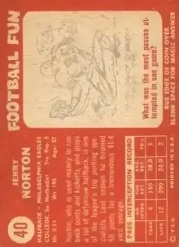 Back of Jerry Norton