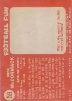 Back of Mike McCormack