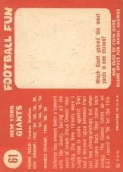 Back of Card #61