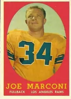 1958 Topps #63 - Joe Marconi - Los Angeles Rams