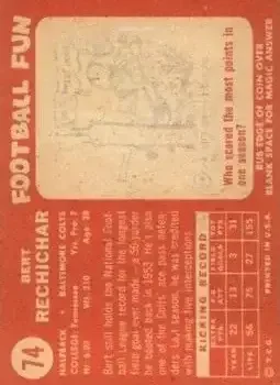 Back of Bert Rechichar