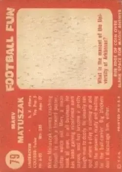 Back of Marv Matuszak
