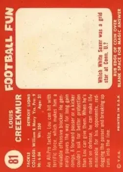 Back of Lou Creekmur