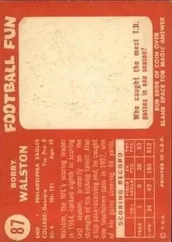 Back of Bobby Walston