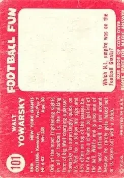 Back of Walt Yowarsky