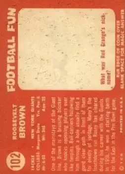Back of Roosevelt Brown