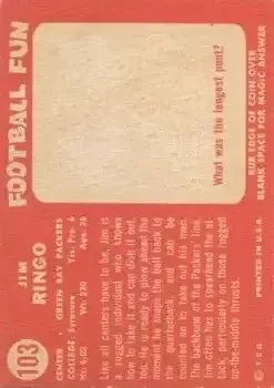 Back of Jim Ringo