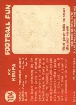 Back of Joe Krupa