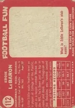 Back of Eddie LeBaron