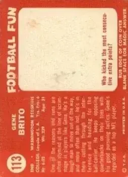 Back of Gene Brito