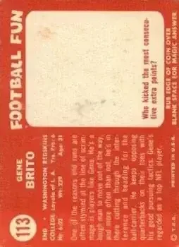 Back of Gene Brito