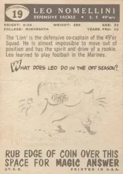 Back of Leo Nomellini