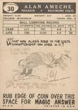 Back of Alan Ameche