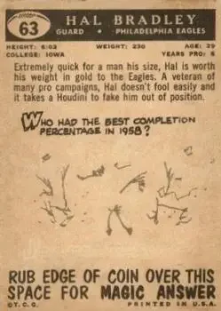 Back of Hal Bradley