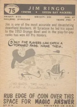 Back of Jim Ringo