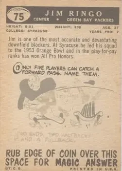 Back of Jim Ringo