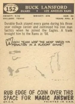 Back of Buck Lansford