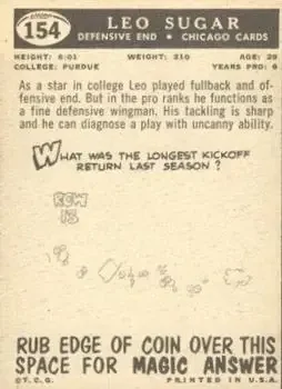 Back of Leo Sugar