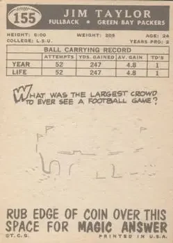 Back of Jim Taylor