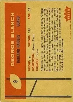 Back of George Blanch