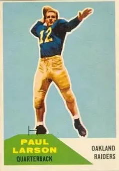 1960 Fleer #13 - Paul Larson - Oakland Raiders