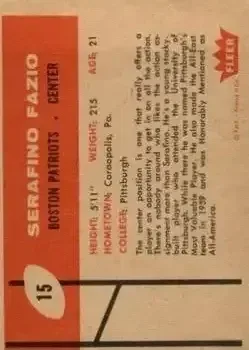 Back of Serafino Fazio