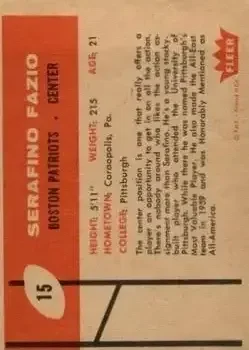 Back of Serafino Fazio