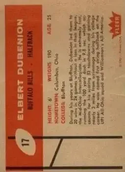 Back of Elbert Dubenion
