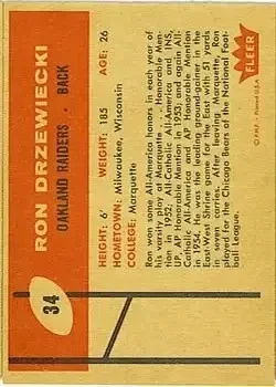 Back of Ron Drzewiecki