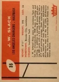 Back of J.W. Slack