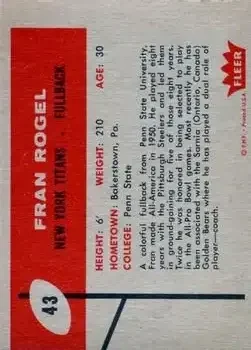 Back of Fran Rogel