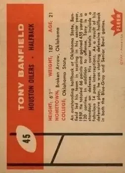 Back of Tony Banfield