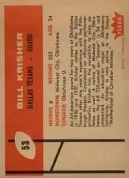 Back of Bill Krisher