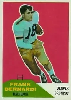 1960 Fleer #54 - Frank Bernardi - Denver Broncos