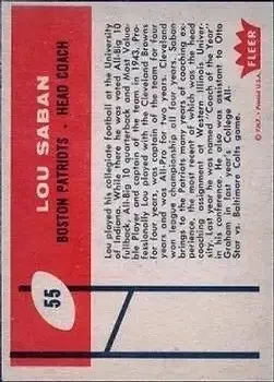 Back of Lou Saban