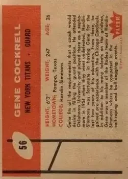 Back of Gene Cockrell