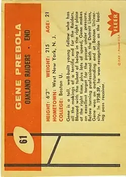 Back of Gene Prebola
