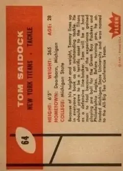 Back of Tom Saidock