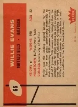 Back of Willie Evans