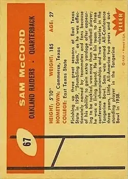 Back of Sam McCord