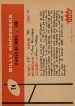 Back of Billy Shoemake