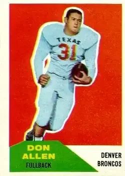 1960 Fleer #82 Don Allen