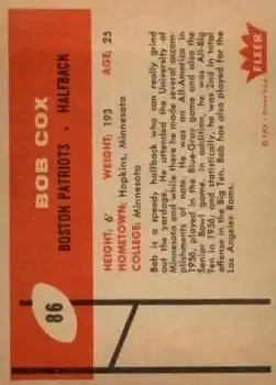 Back of Bob Cox