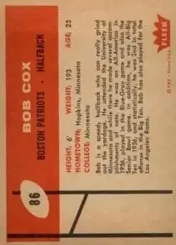 Back of Bob Cox