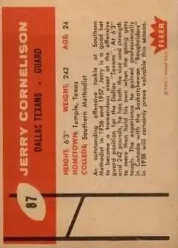 Back of Jerry Cornelison