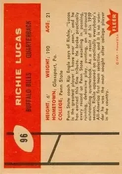 Back of Richie Lucas