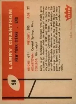 Back of Larry Grantham