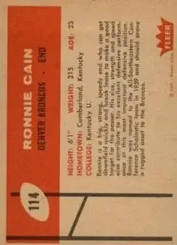Back of Ronnie Cain