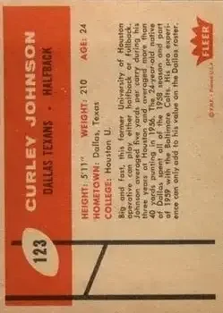 Back of Curley Johnson